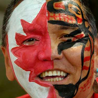 Canadian Flag Face Paint