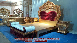 sell classic bed room italian gold made in Indonesia-classic french bed,italian antique bed king size indonesia