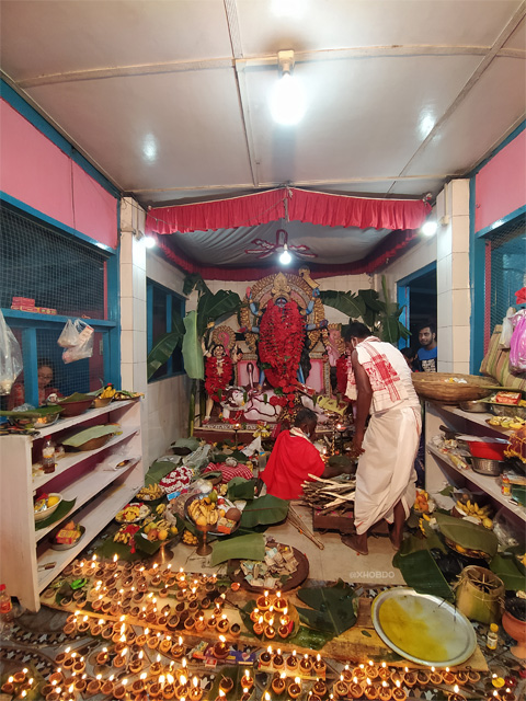 Kali Puja at Kali Mandir, near Forest office, Abhayapuri , Assam