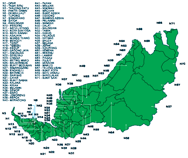 KEPUTUSAN RASMI PILIHANRAYA DUN SARAWAK 2011