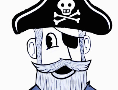 Long John Silver's pirate illustration.