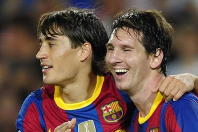 Lionel Messi & Roma's Bojan Krkic