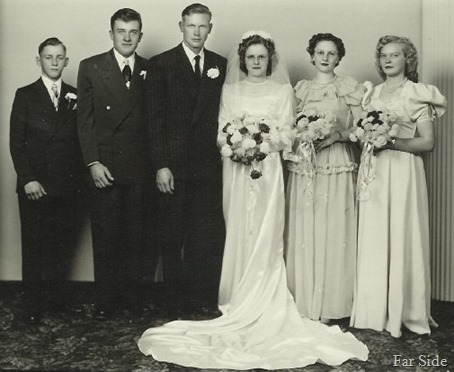 Mom and Dad Wedding Party 1950