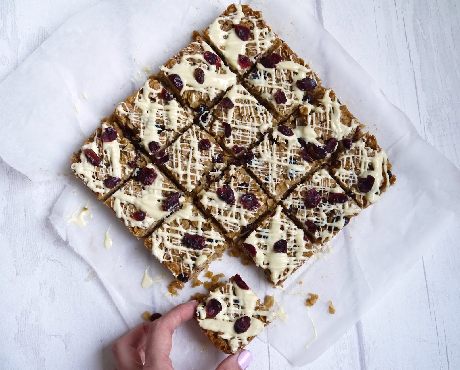 The Best White Chocolate and Cranberry Flapjack Recipe The Betty Stamp