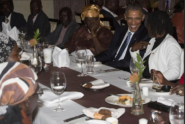 Grandma and Sister with President Obama