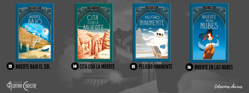 coleccion agatha christie, Muerte bajo el sol, Cita con la muerte, Peligro Inminente, Muerte en las nubes