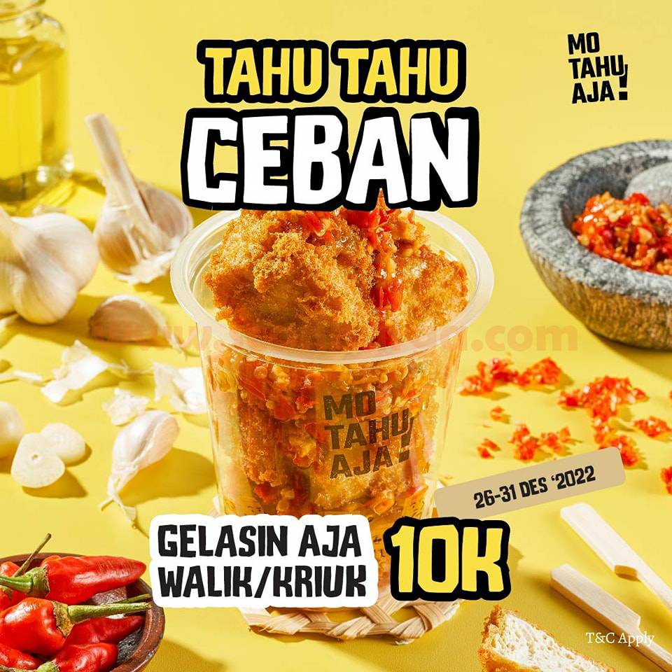 Promo MO TAHU AJA! Paket TAHU TAHU CEBAN Harga Spesial Rp 10Ribu*