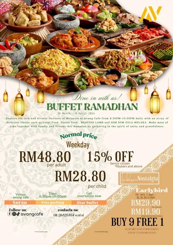 Harga Buffet Ramadhan di Avong Cafe