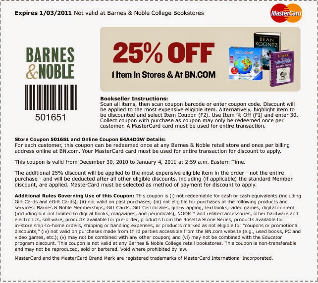 Free Printable Coupons: Barnes and Noble Coupons