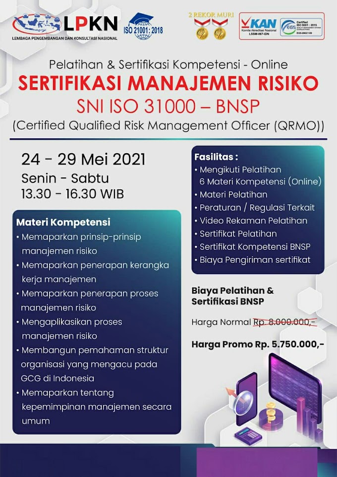 Gelar Non Akademik Certified Qualified Risk Management Officer