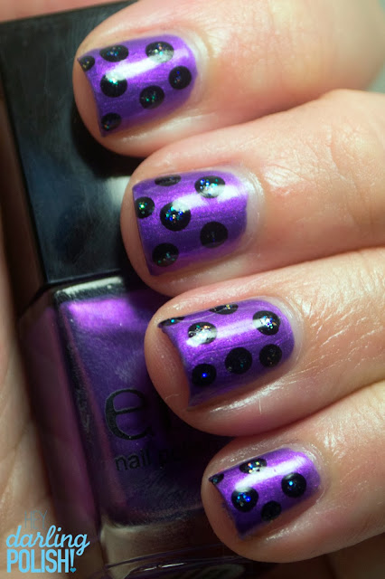 Nails, Nail Art, Dotticure, Dots, Polka Dots, ELF Metal Madness, Hey Darling Polish