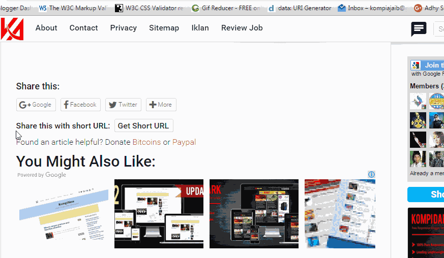 Membuat Google URL Shortener Untuk Share Artikel