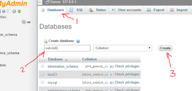 Belajar PHP dan MySQL Membuat Database Dengan PhpMyAdmin