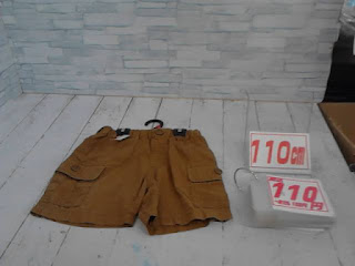 中古品　子供服　１１０ｃｍ　ブラウン　ハーフパンツ　１１０円