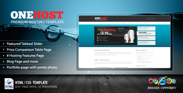 OneHost Preimum Hosting + Portfolio Template - ThemeForest Item for Sale