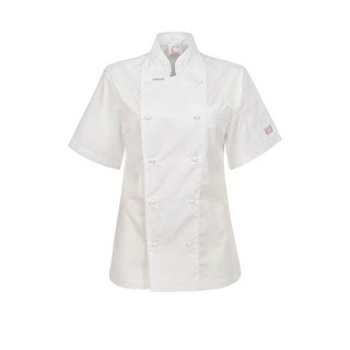 Ladies Lightweight Executive White Chefs Jacket - Short Sleeve
