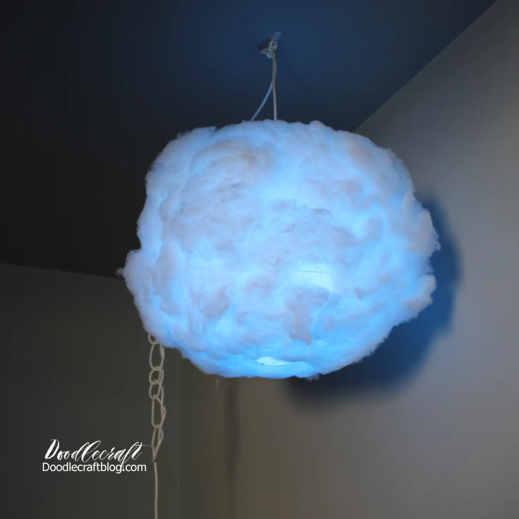 Fluffy Rain Cloud Pendant Light!