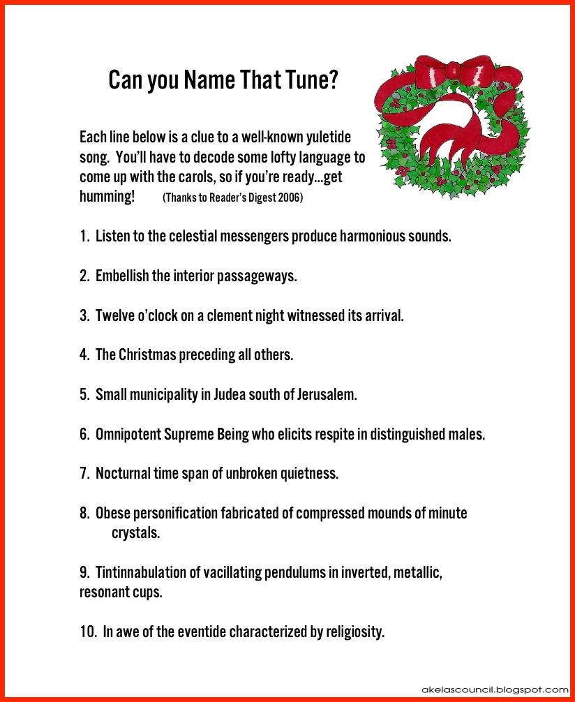 Christmas Song Puzzle: Can You Name These Tunes?