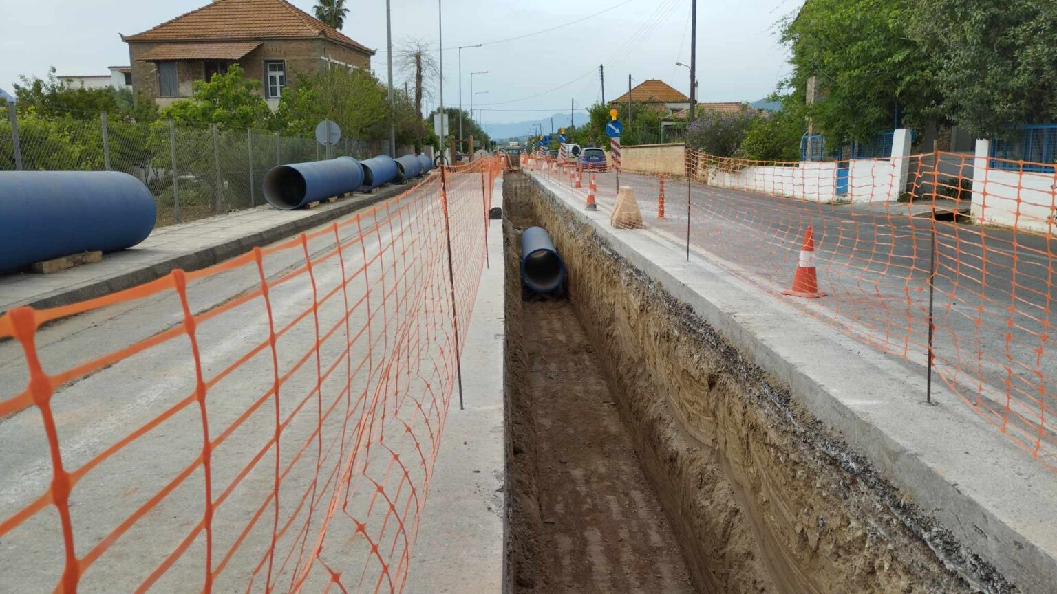 Σε εξέλιξη στην Καλαμάτα οι εργασίες για τον νέο αγωγό ύδρευσης Φ800