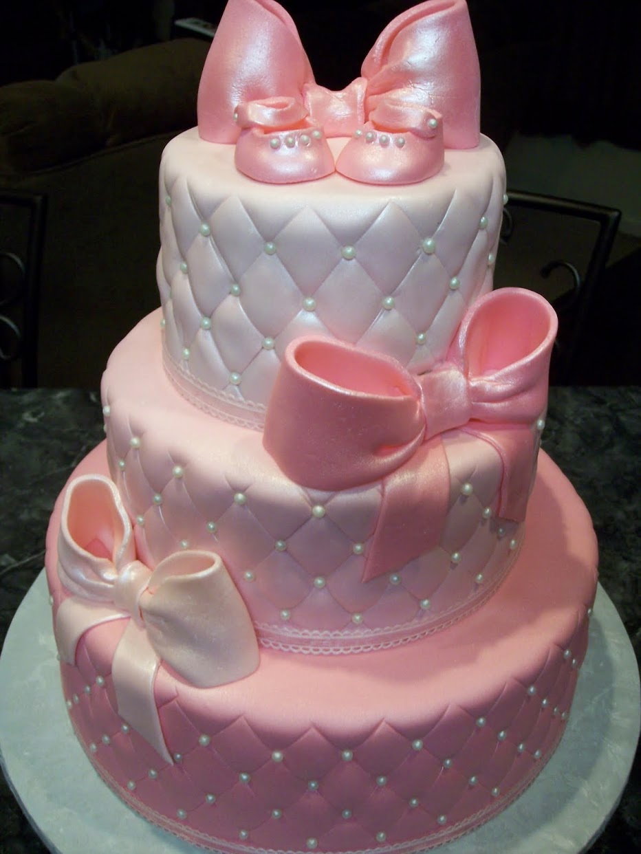 baby shower cake decorating beautiful pink