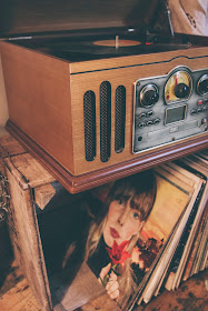 Wooden crate record storage