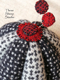 Eight Pointed Civil War Pincushion by Rose Clay at ThreeSheepStudio.com