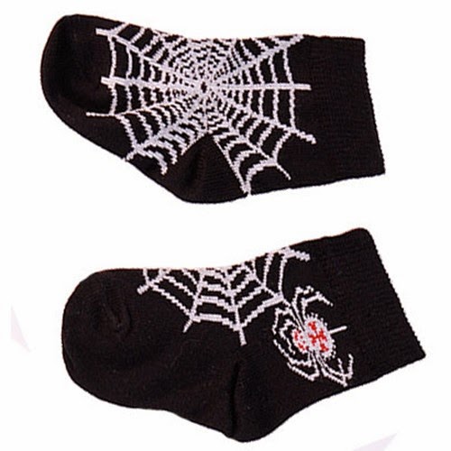 calcetines bebe telaraña halloween