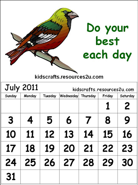 july 2011 calendar. Free Calendar 2011 July for