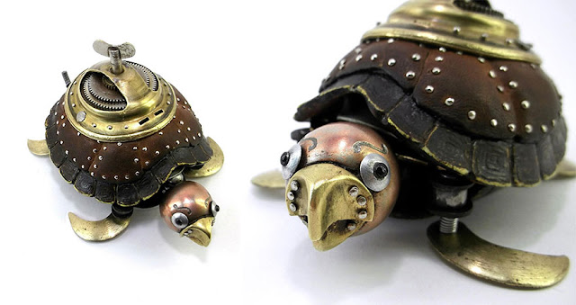 animals steampunk sculpture