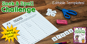 Seek & Spell Challenge is an engaging word work activity that's so fun your kids won't know they're learning!