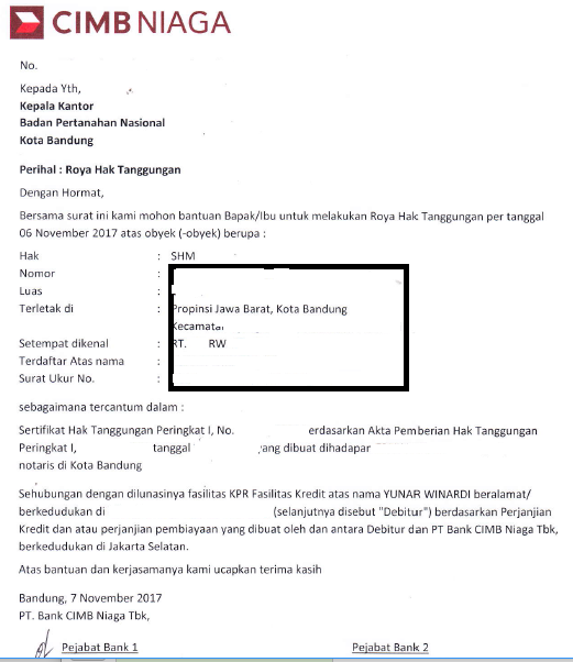 Contoh Surat Kuasa Tanah Untuk Jaminan Bank - Simak Gambar 