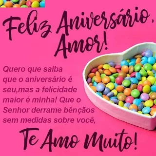 Carinhosa mensagem de parabéns amor