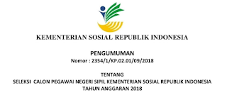 Penerimaan CPNS Tingkat SMA D3 S1 S2 Kementerian Sosial Republik Indonesia [210 Formasi]