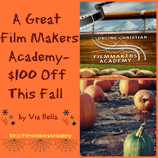 A Great Film Makers Academy-- $100 Off this Fall, TOS Crew, Homeschool review, film academy, via bella, #hsreviews #christianfilmcamp and #onlinefilmcamp  SEO Keywords:  Christian Filmmaking, Christian Filmmakers Camp, Online Film Camp, Online Film School, film school, Christian film, Christian Filmmakers Academy, online film academy