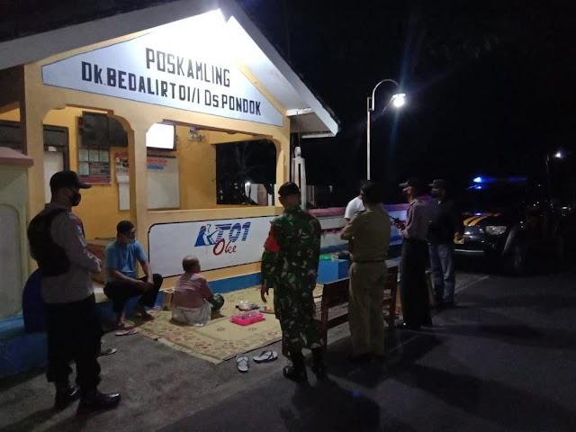 Koramil 09/Grogol Laksanakan Himbauan 5M Kepada Petugas Jaga Lingkungan
