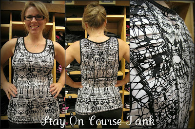 lululemon stay on course tank glacier lace print