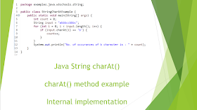 Java String charAt() Method example (Find Char At a Given Index)