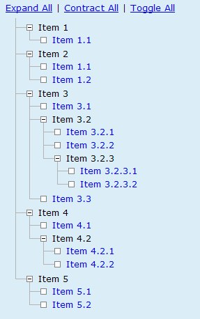 jQuery Tree Menu