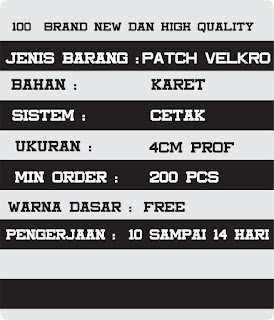 VELKRO KARET | KARET LABEL VELKRO | BUAT LABEL VELKRO | TERIMA PEMBUATAN PATCH RUBBBER