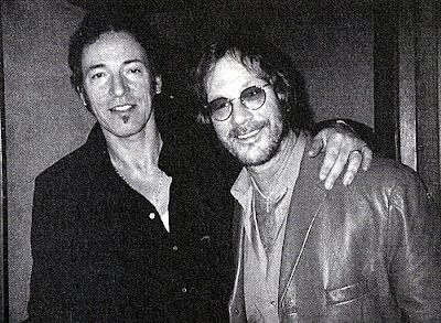 Warren Zevon and Bruce Springsteen during the recording of The Wind album 2003