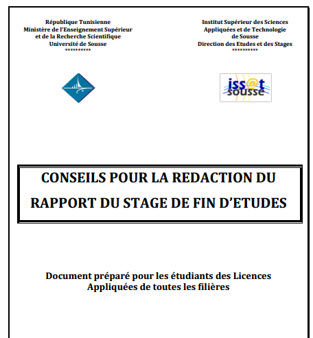 Rapportdestage Model Rapport Pfe Conseils Pour La Redaction Du Rapport Du Stage De Fin D Etudes