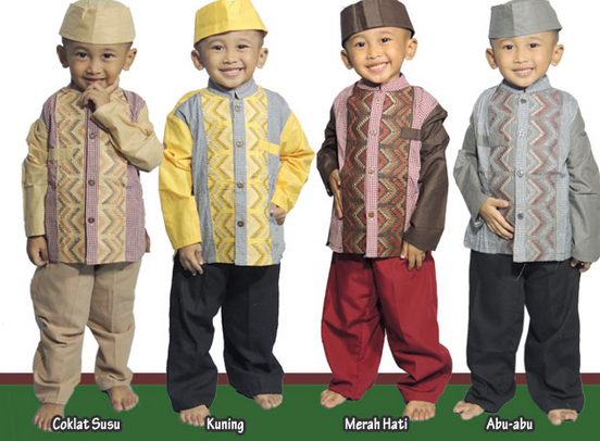 21+ Koleksi Model Baju Muslim Lebaran Kombinasi Batik 2018