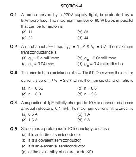 BSNL JTO Previous/ Last Year Question Papers With Answers Pdf Download