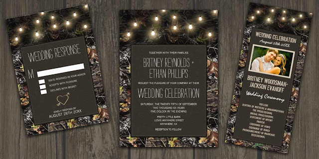 camo wedding invitations