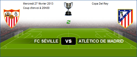 Copa Del Ray : Regarder Match En Direct sur aljazeera sport Fc Séville vs Atlético de Madrid Le 27-02-2013 