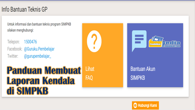 Panduan Membuat Laporan Kendala di SIMPKB