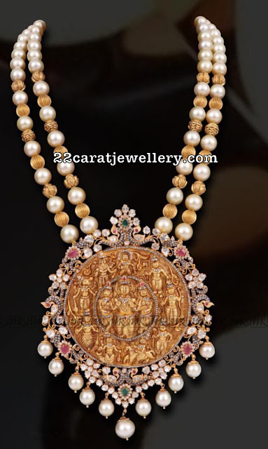 South Sea Pearls Set with Ramparivar Pendant
