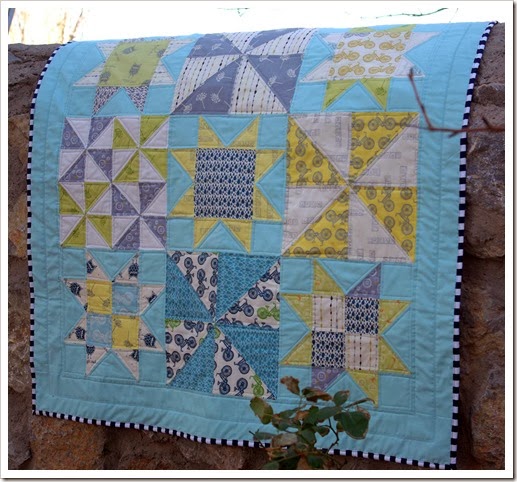 Pinwheels and Stars Baby Quilt 3