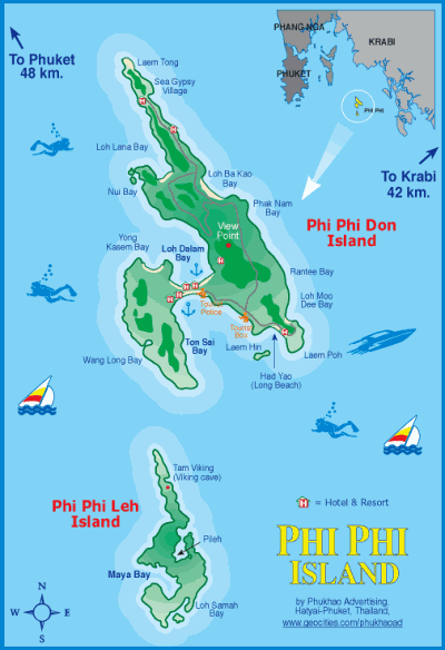 Ko Phi Phi Leh Map