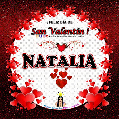 Feliz Día de San Valentín - Nombre Natalia